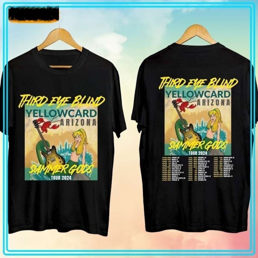 Third Eye Blind Yellowcard Arizona Summer Gods Tour 2024 Tshirt 2 Sided